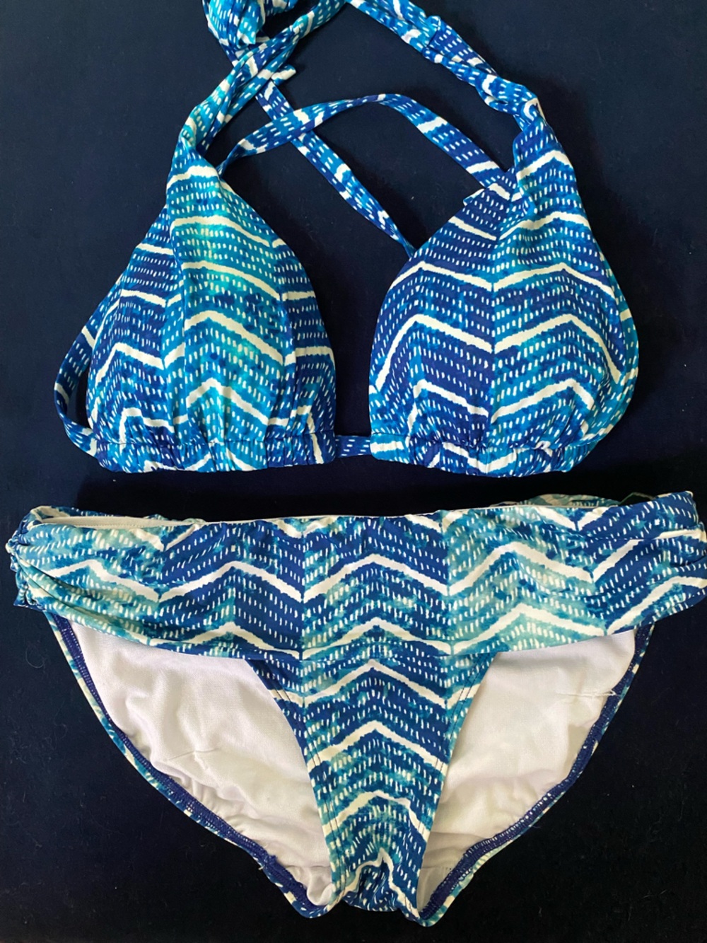 Ralph Laure blue printed bikini